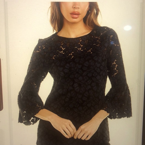 Jude Connally Tops - Jude Connally Melissa black lace top size Medium